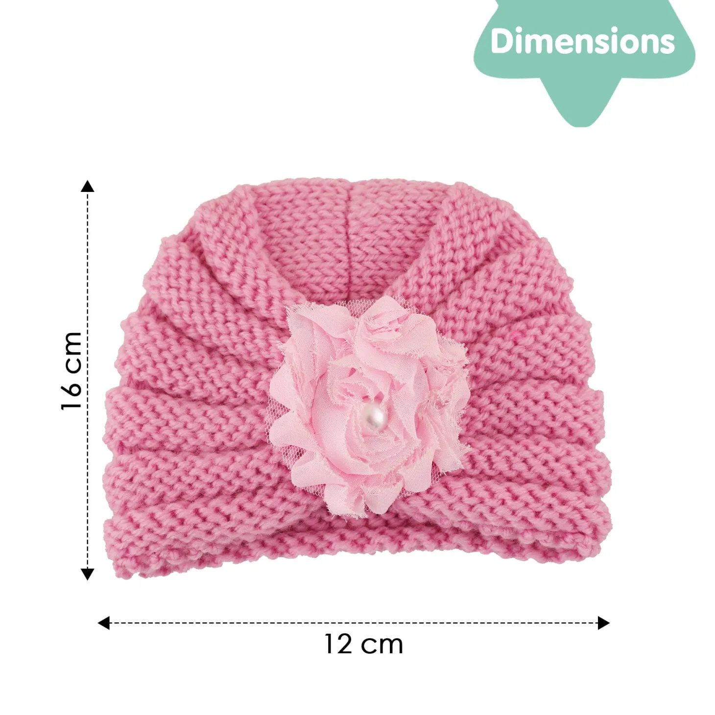 Floral Pink Turban Cap