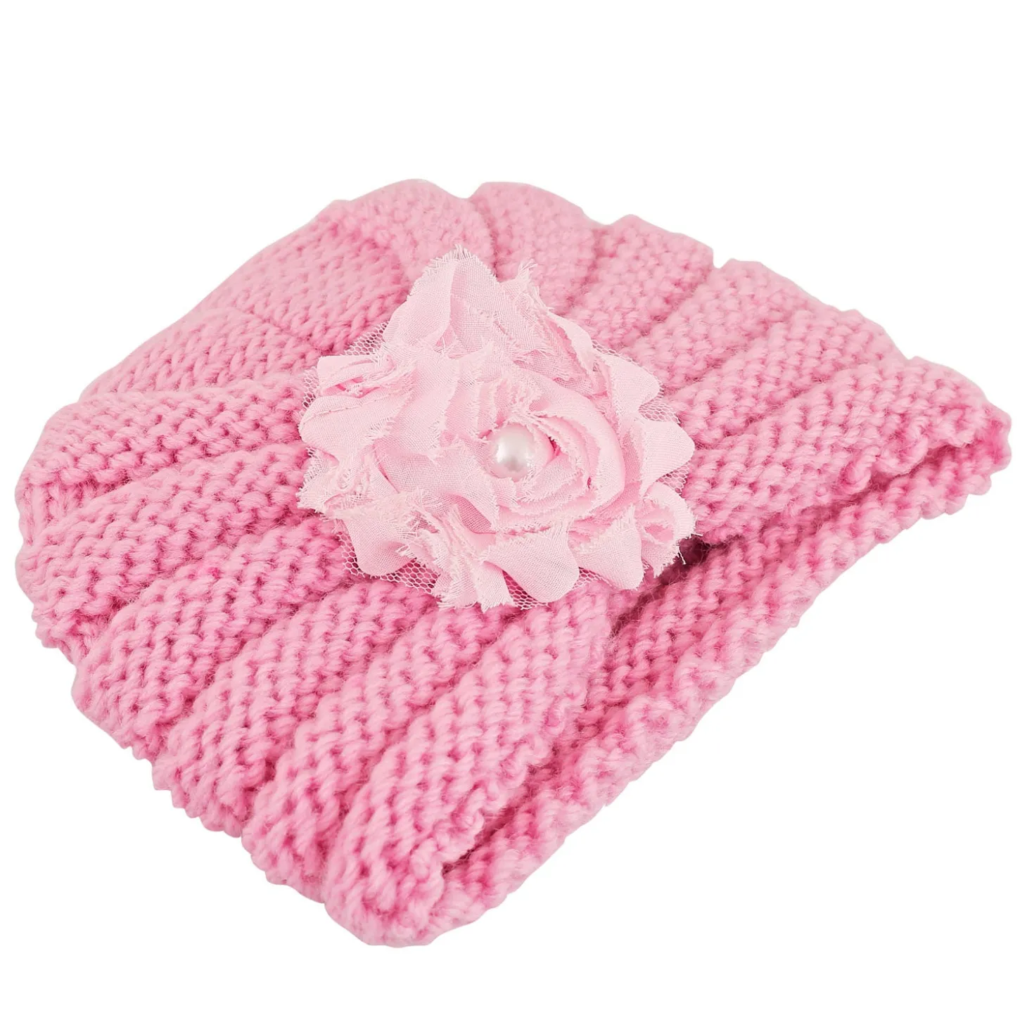 Floral Pink Turban Cap