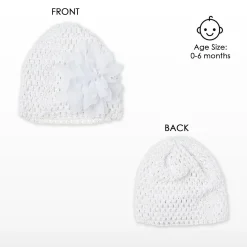 Floral White Socks And Cap Set