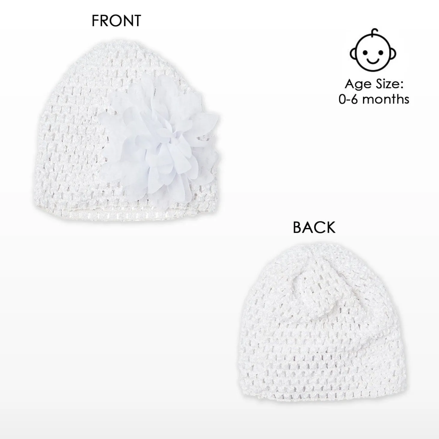 Floral White Socks And Cap Set