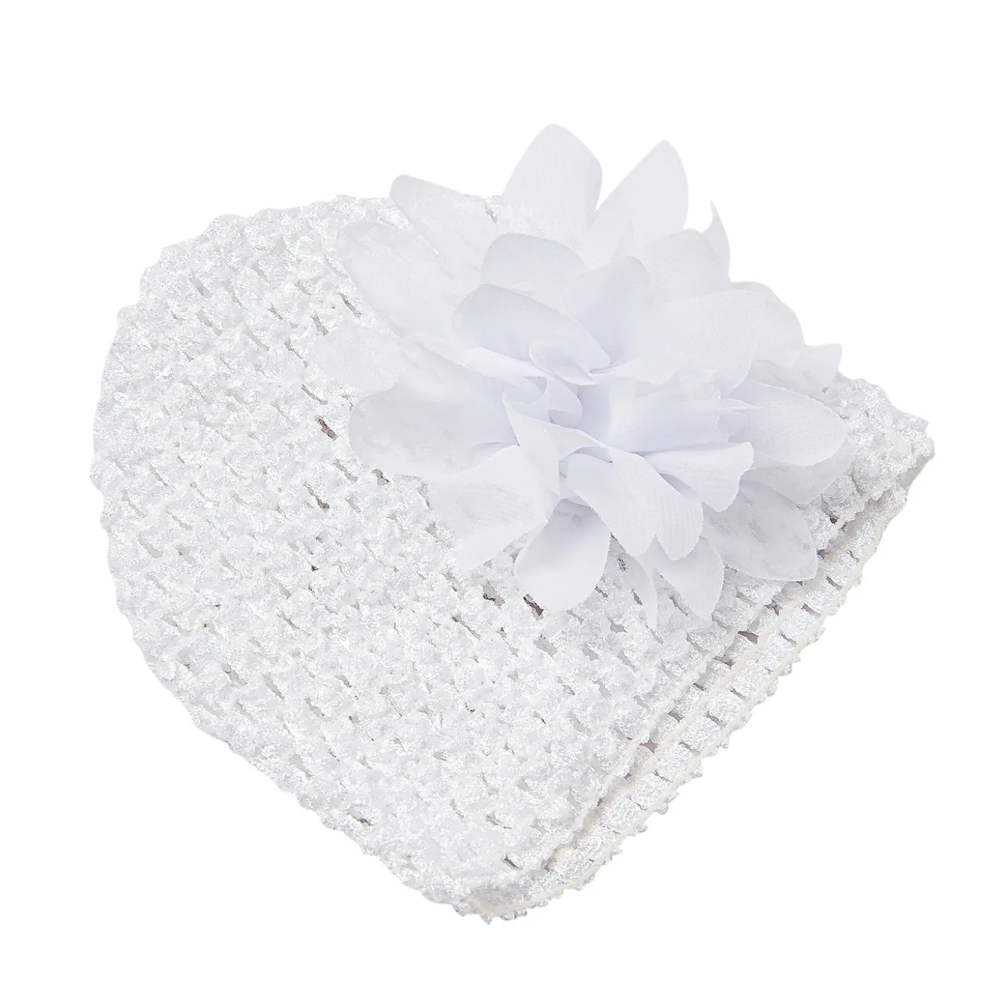 Floral White Socks And Cap Set
