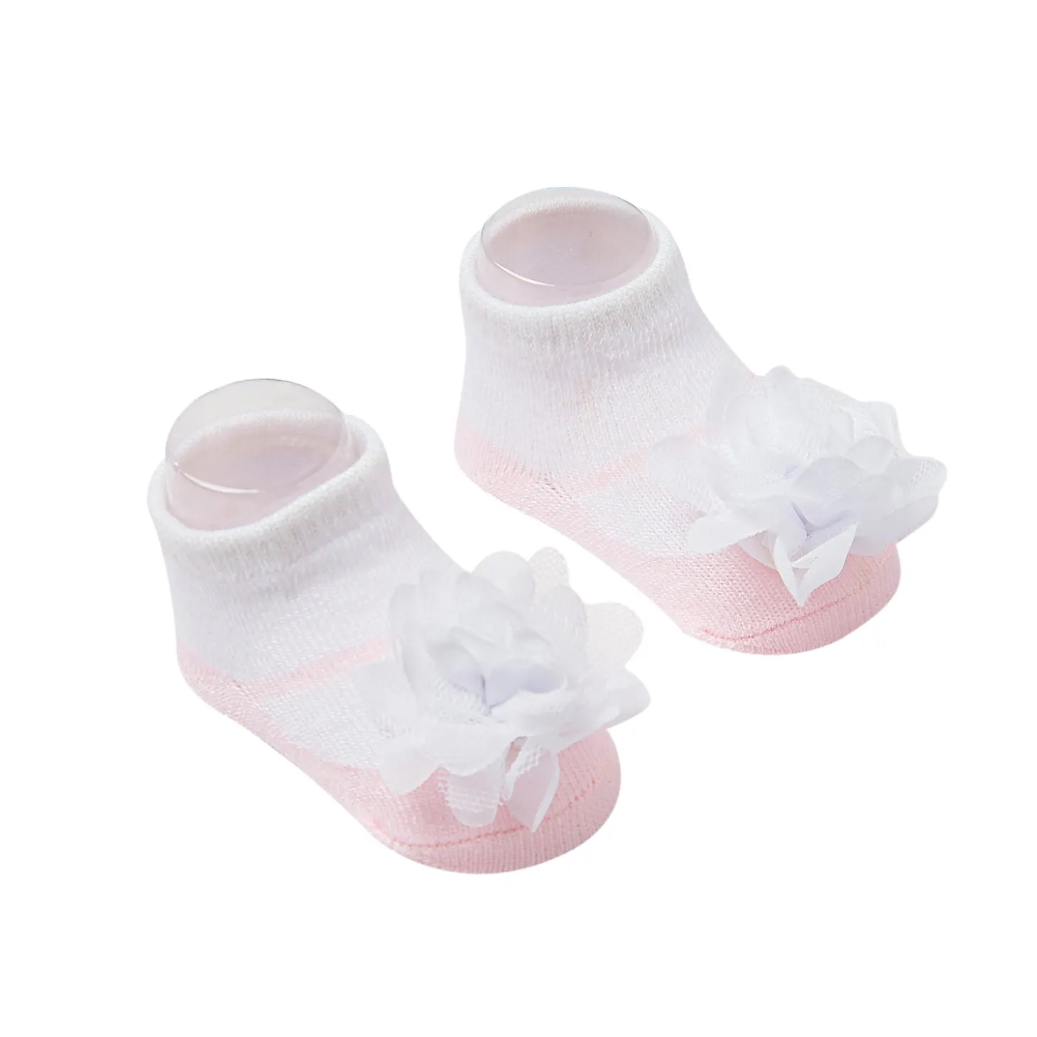 Floral White Socks And Cap Set