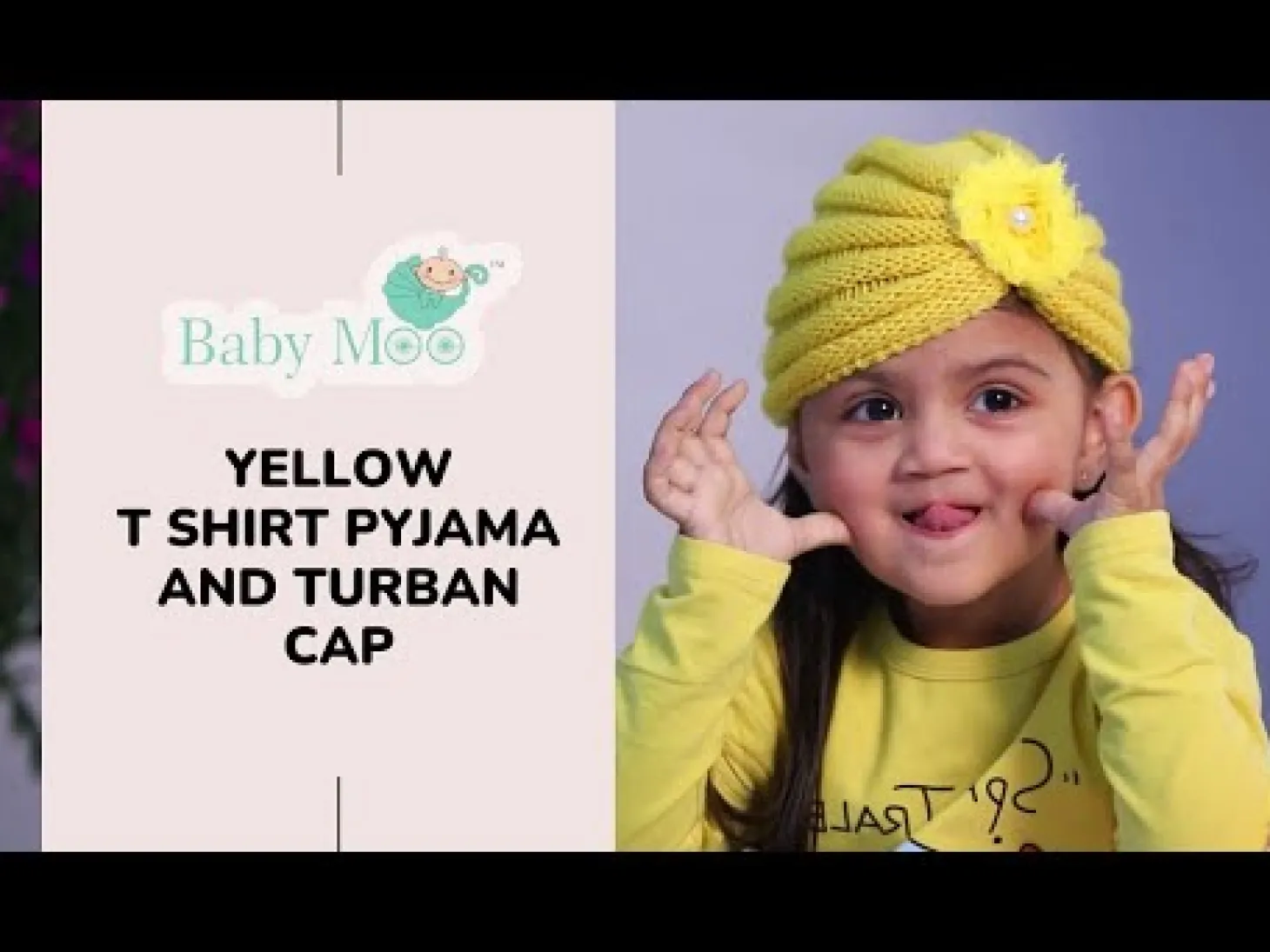 Floral Yellow Turban Cap