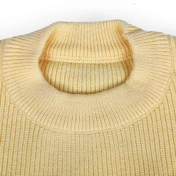 Flowers And Frills Premium Full Sleeves Knitted Sweater - Yellow
