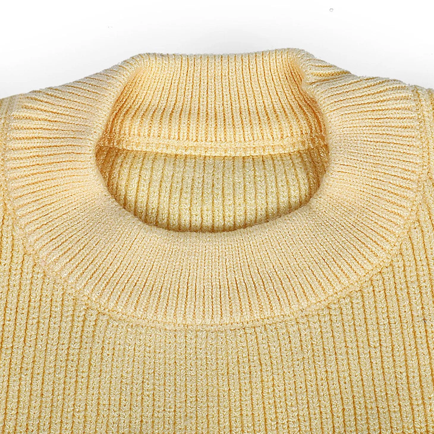 Flowers And Frills Premium Full Sleeves Knitted Sweater - Yellow