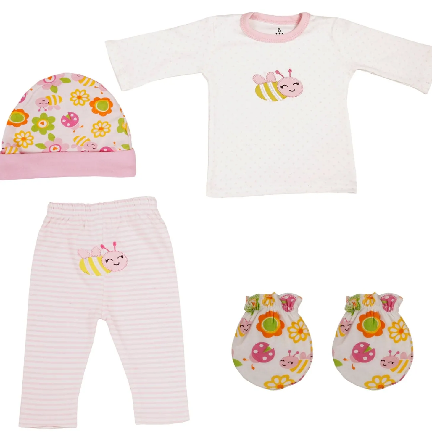 Fluttering Bee Pink 4 Pcs Gift Set