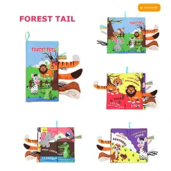 Forest Tail Early Children Sensory Development Interactive 3D Cloth Book With Rustle Paper - Multicolour
