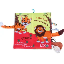 Forest Tail Early Children Sensory Development Interactive 3D Cloth Book With Rustle Paper - Multicolour