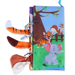 Forest Tail Early Children Sensory Development Interactive 3D Cloth Book With Rustle Paper - Multicolour