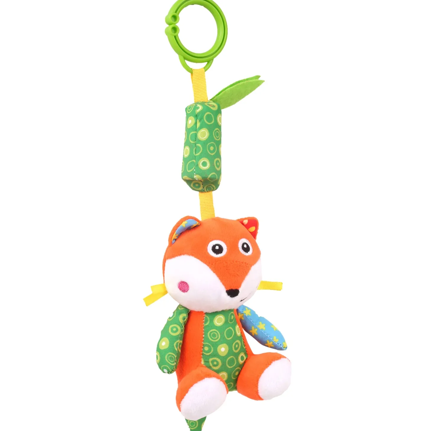 Fox Orange And Green Hanging Musical Toy
