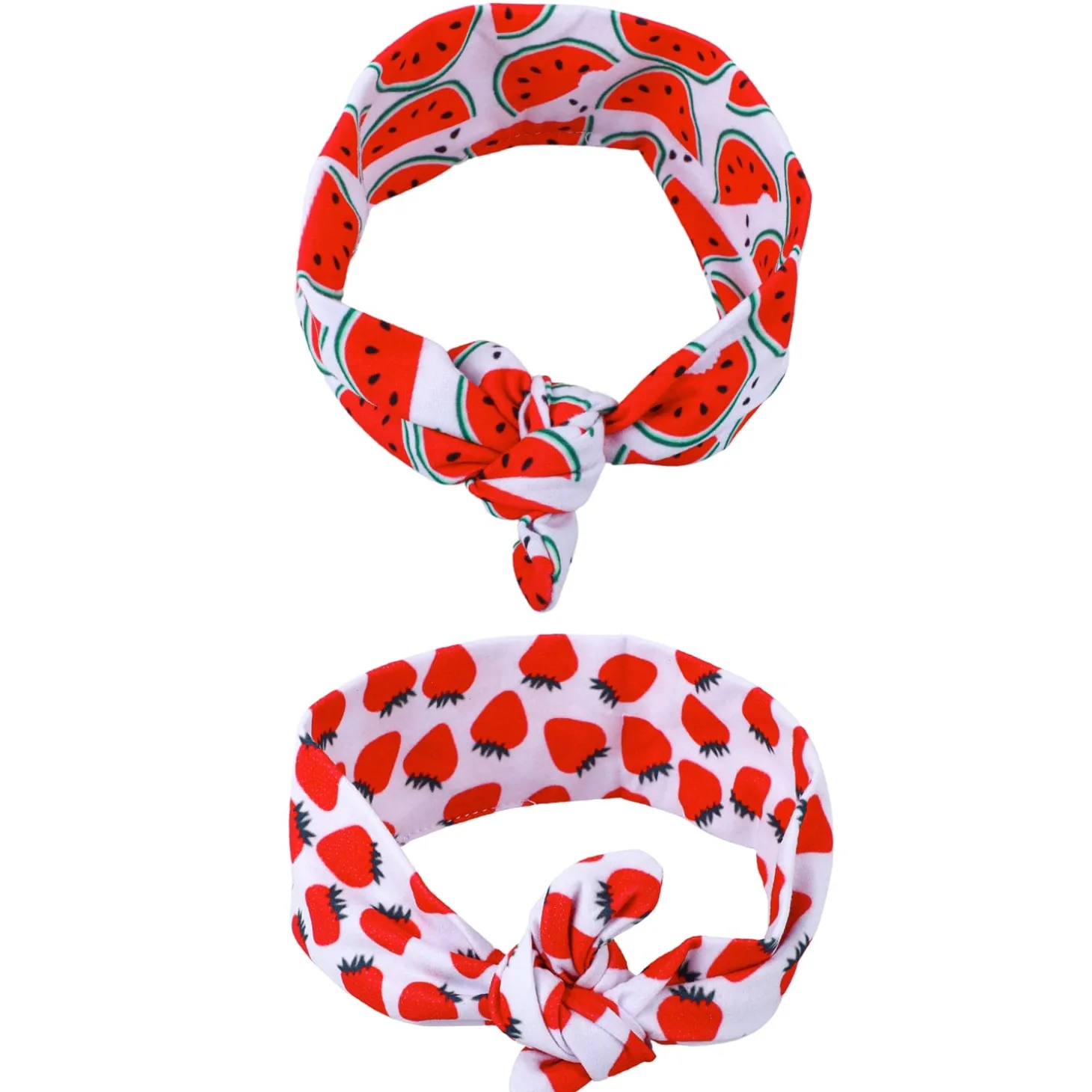 Fruitilicious Bow Knot Headbands 2 Pcs - Red