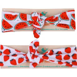 Fruitilicious Bow Knot Headbands 2 Pcs - Red