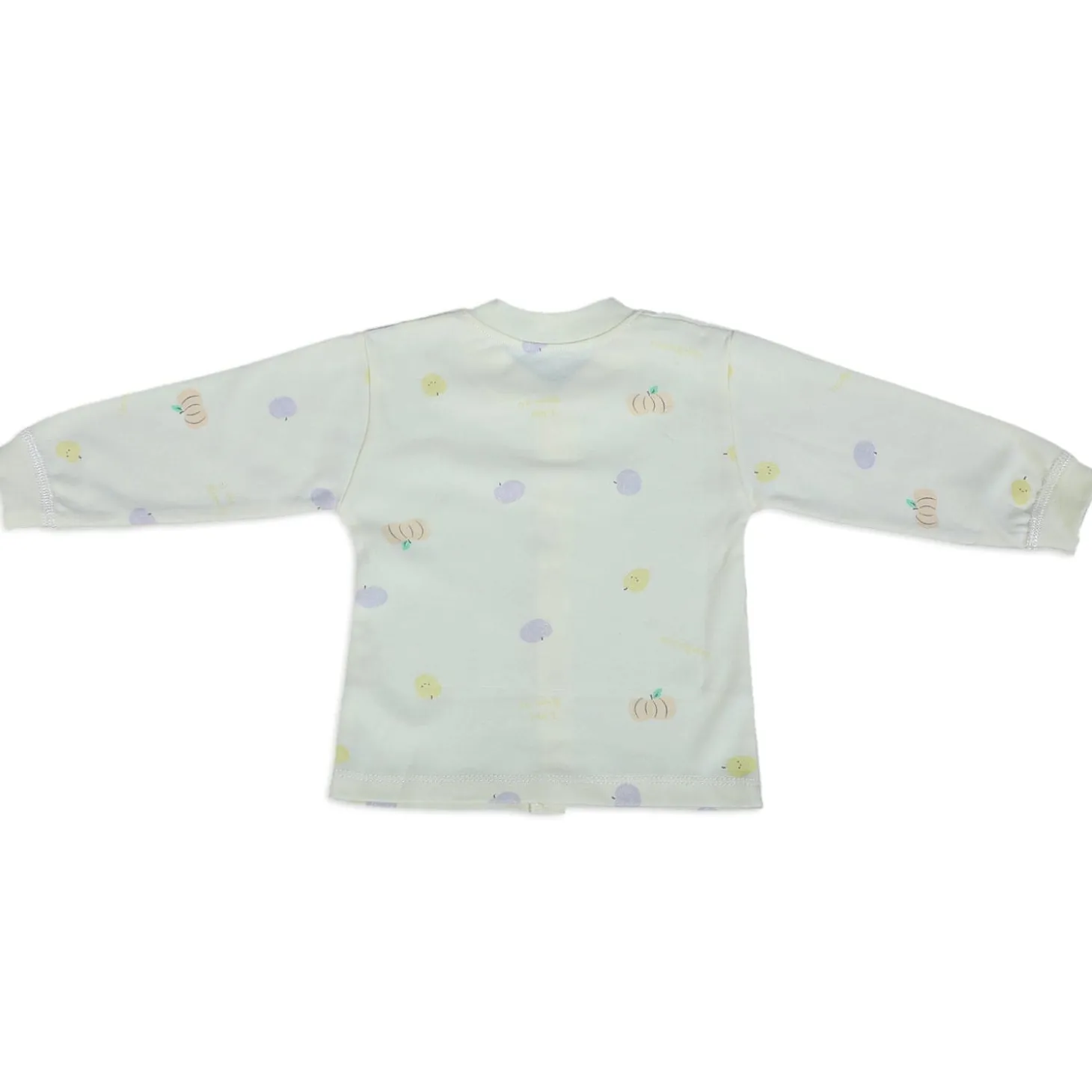 Fruitilicious Full Sleeves 2 Piece Buttoned Pyjama Set Night Suit - Yellow