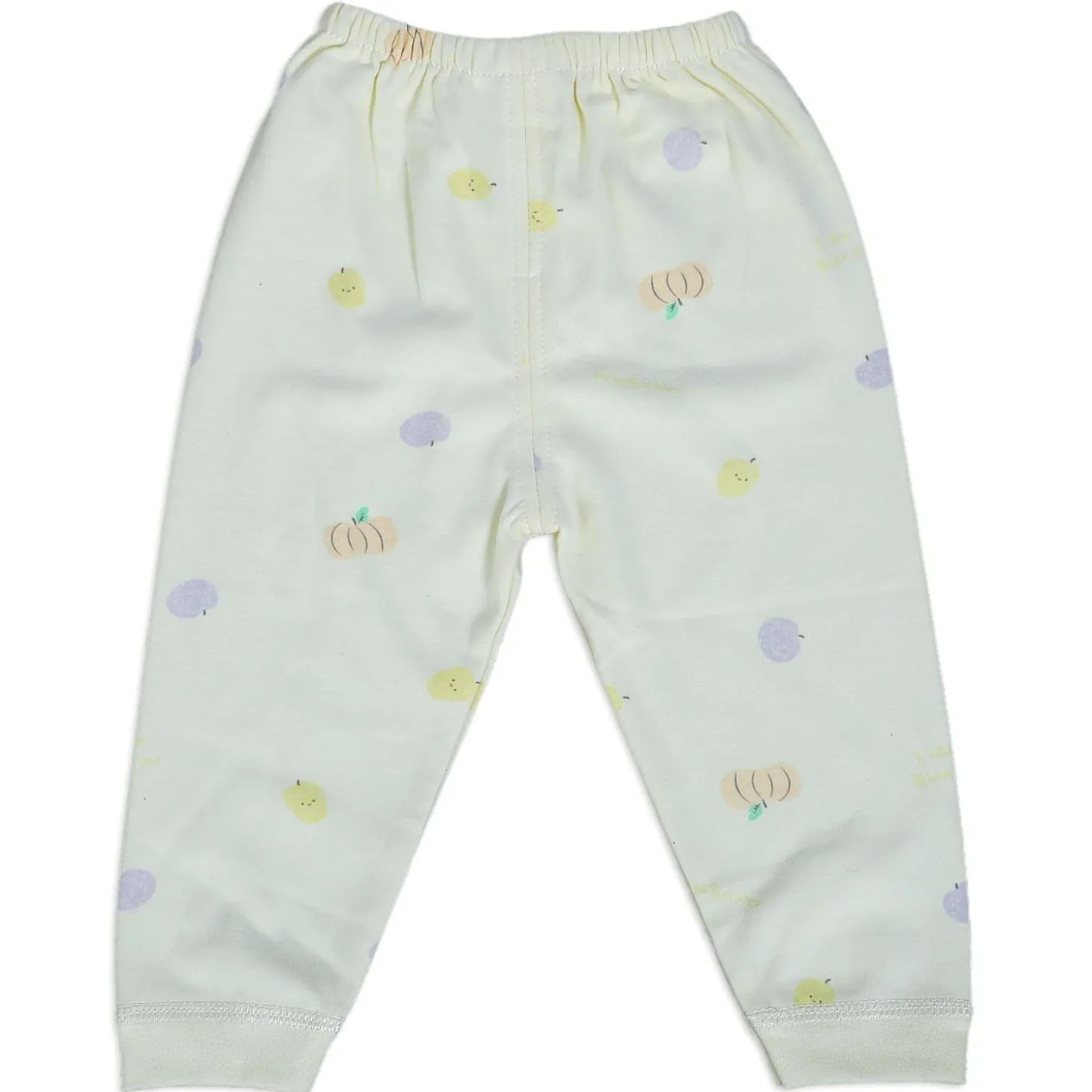 Fruitilicious Full Sleeves 2 Piece Buttoned Pyjama Set Night Suit - Yellow
