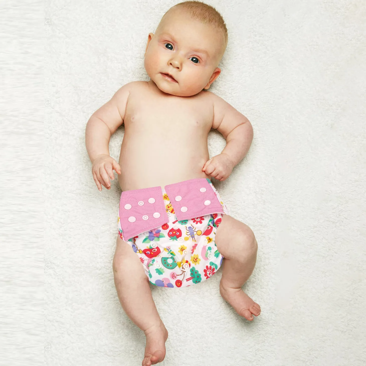 Fruity Fun Pink And Multicolour Reusable Diaper