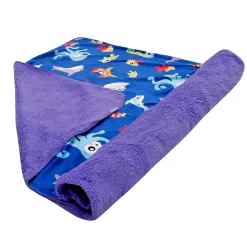 Fun In The Ocean Purple And Blue Blanket