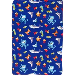 Fun In The Ocean Purple And Blue Blanket