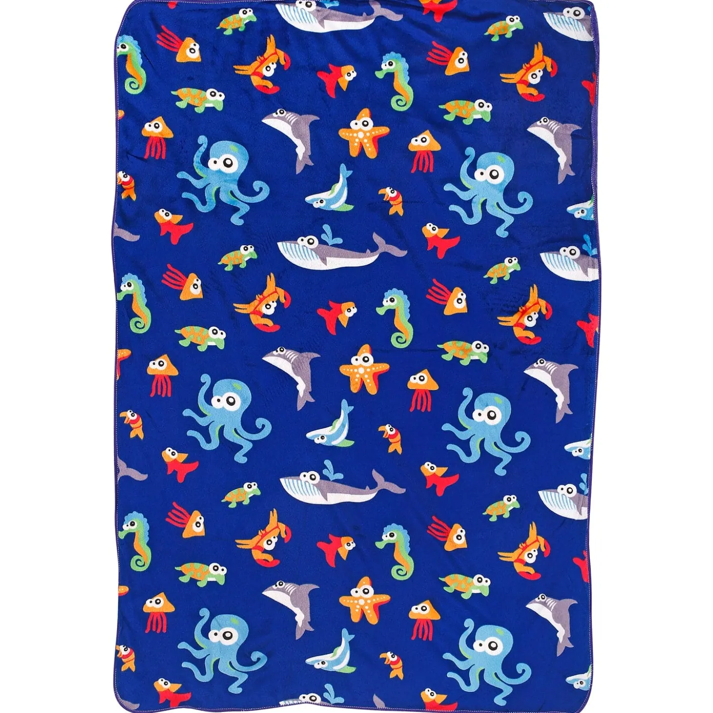 Fun In The Ocean Purple And Blue Blanket
