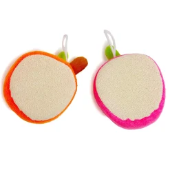 Fun Time With Fruits Multicolour 2 Pk Bath Sponge