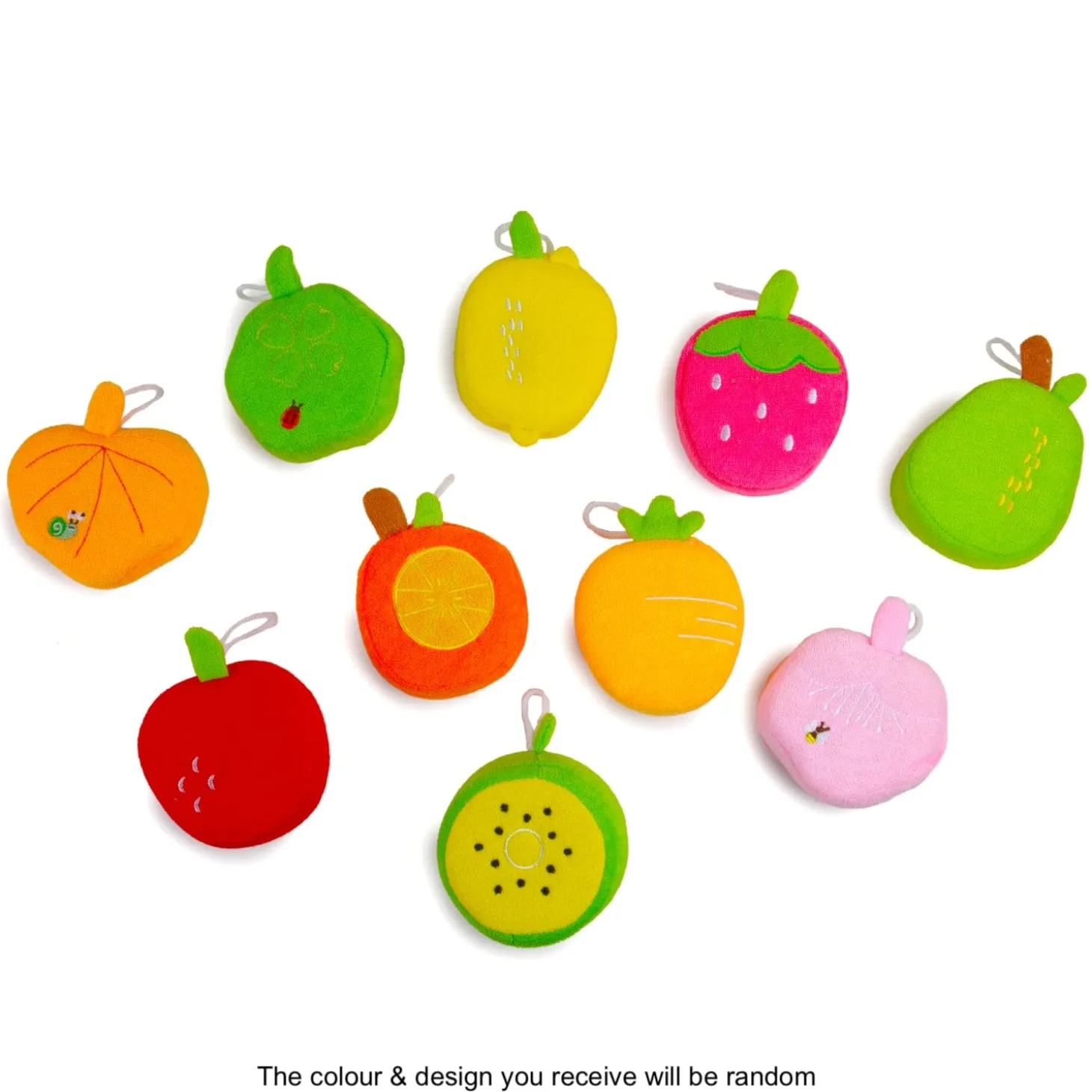 Fun Time With Fruits Multicolour 2 Pk Bath Sponge