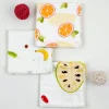 Fun With Fruits Multicolour 3 Pk Large Muslin Napkin