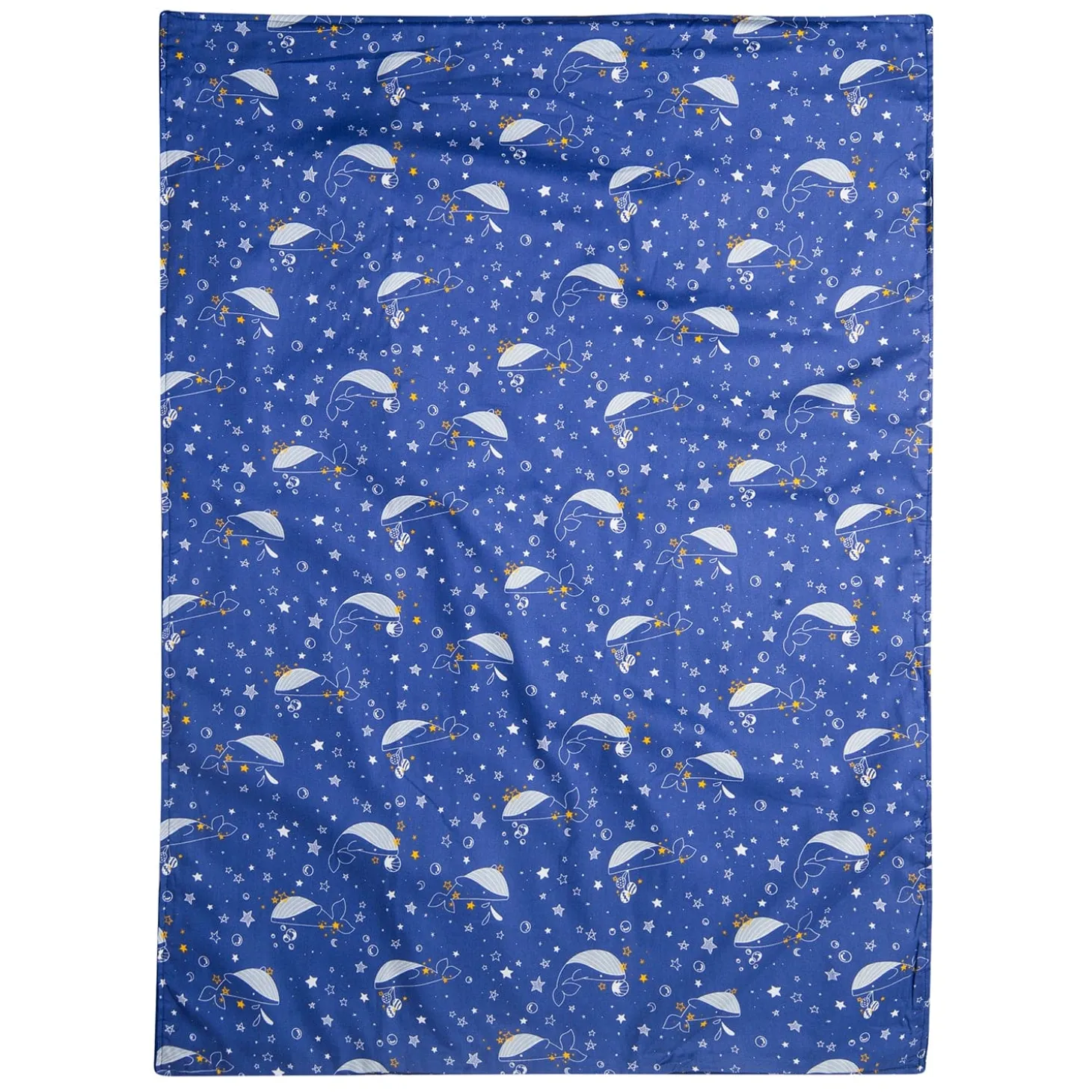 Fun With Whales Cozy Reversible Bubble Blanket Blue