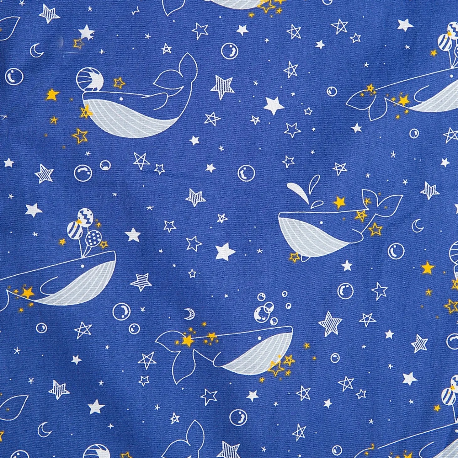 Fun With Whales Cozy Reversible Bubble Blanket Blue