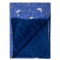 Fun With Whales Cozy Reversible Bubble Blanket Blue