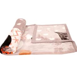 Fuzzy Owl Beige Two-Ply Blanket