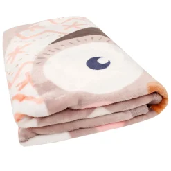 Fuzzy Owl Beige Two-Ply Blanket