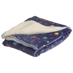 Galaxy Dark Blue Fur Blanket