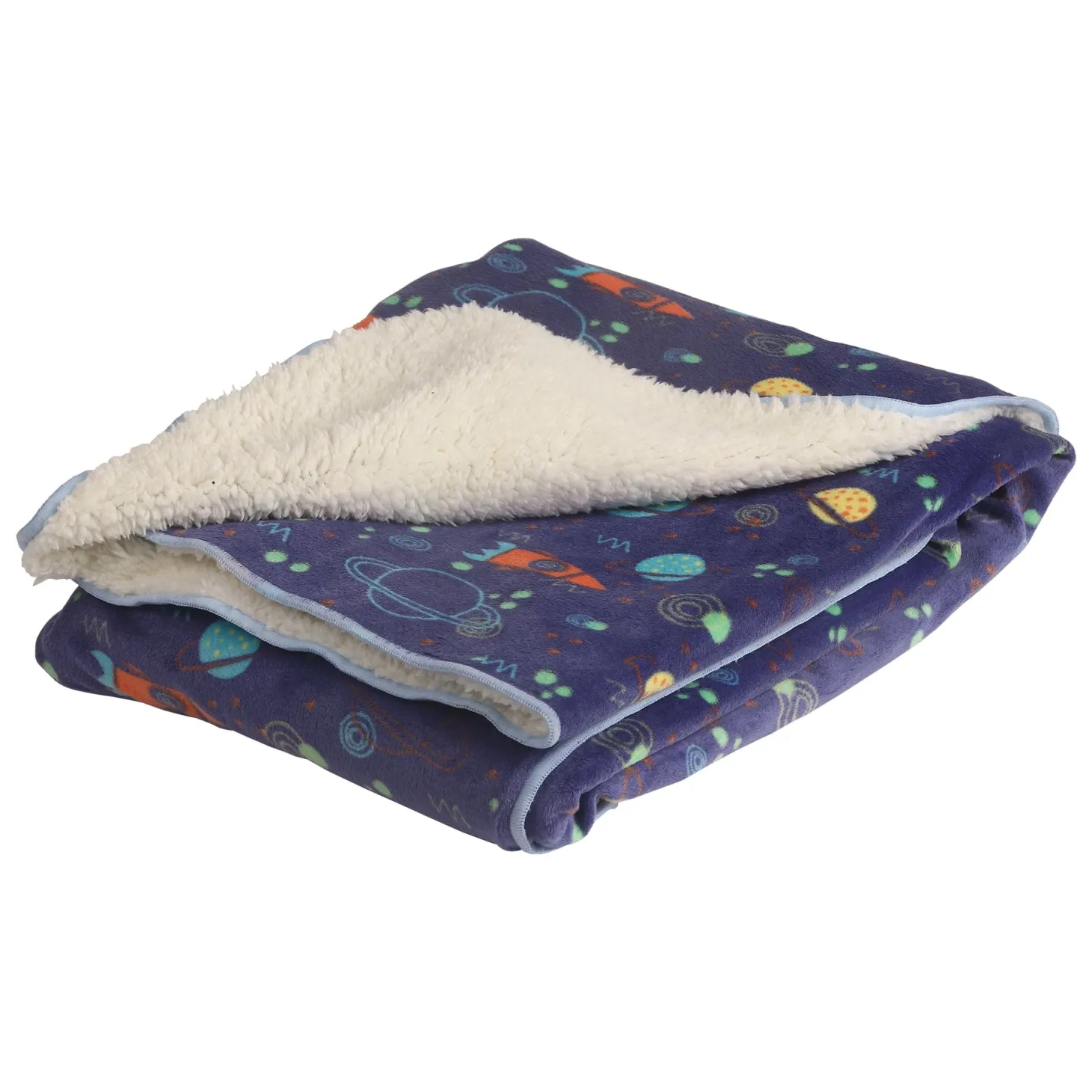 Galaxy Dark Blue Fur Blanket