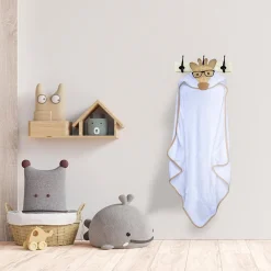 Giraffe White Animal Hooded Towel