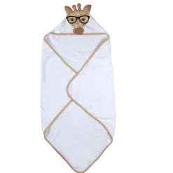 Giraffe White Animal Hooded Towel