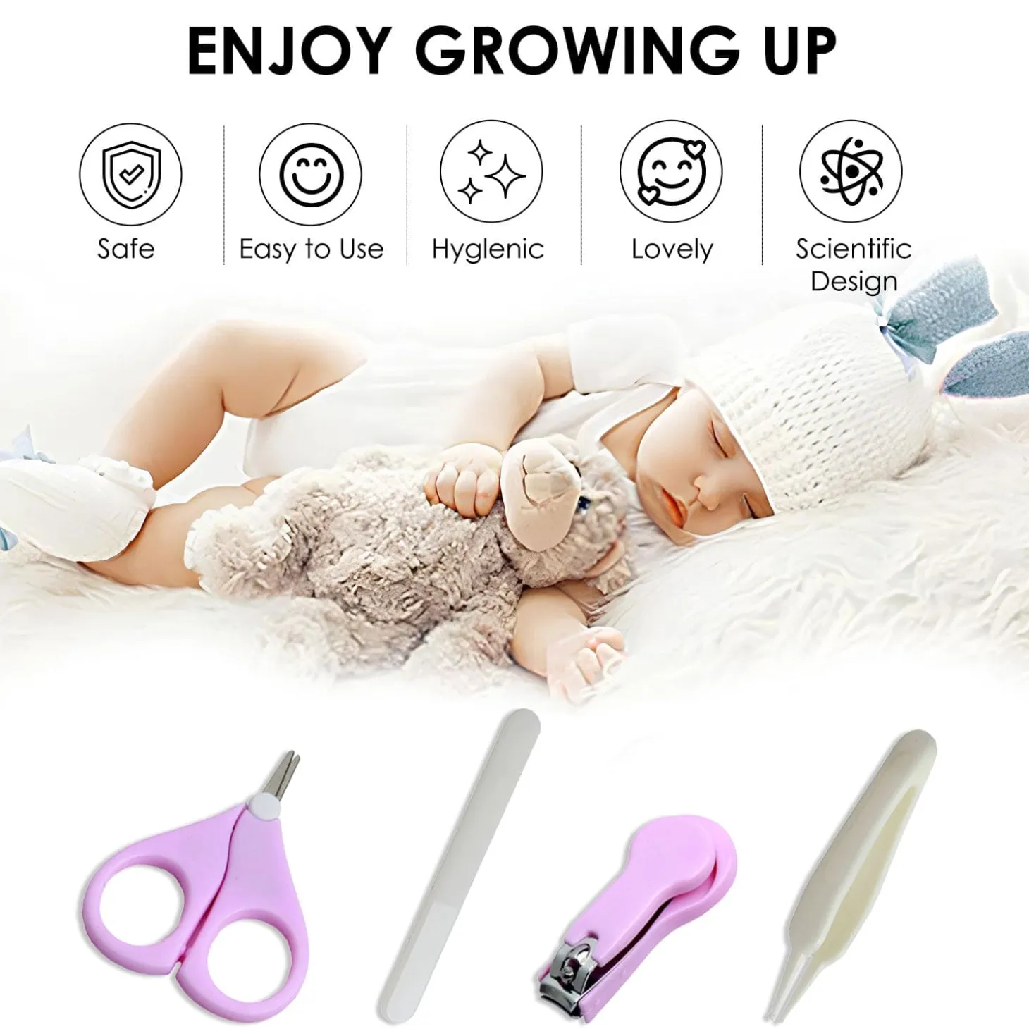 Grooming My Star Lilac 4 Pcs Nail Clipper Set