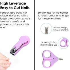 Grooming My Star Lilac 4 Pcs Nail Clipper Set
