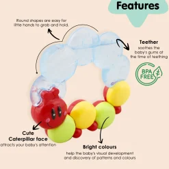 Growing Caterpillar Multicolour Rattle Teether