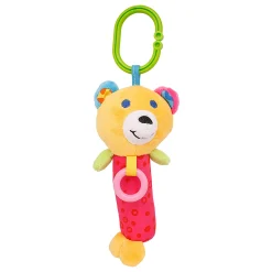 Happy Animal Orange And Pink Rattle