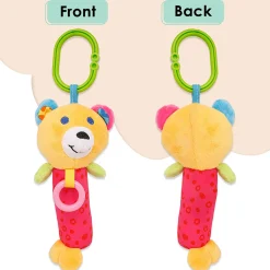 Happy Animal Orange And Pink Rattle