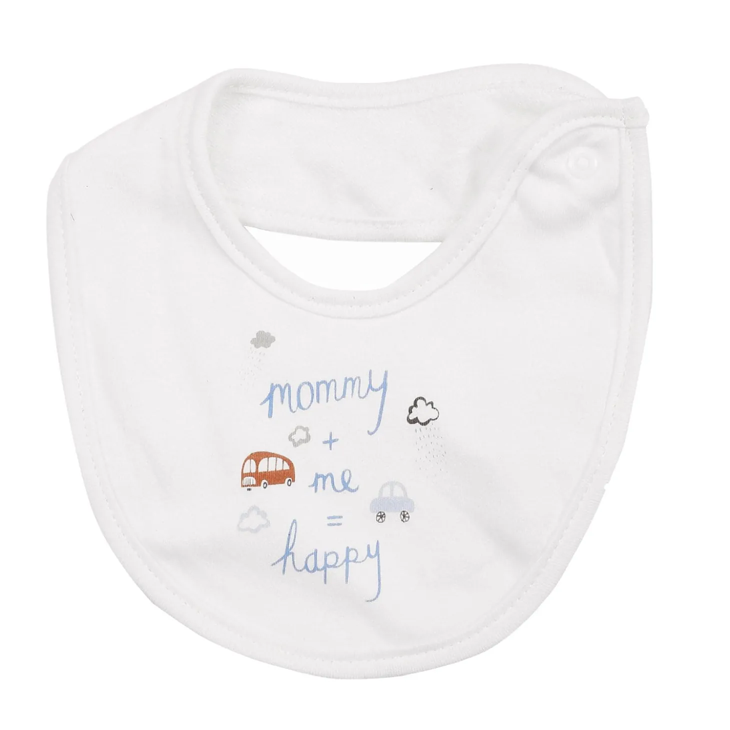 Happy Mommy Daddy Blue 3 Pk Bibs