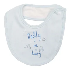 Happy Mommy Daddy Blue 3 Pk Bibs