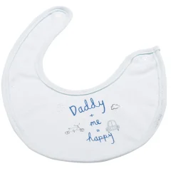 Happy Mommy Daddy Blue 3 Pk Bibs