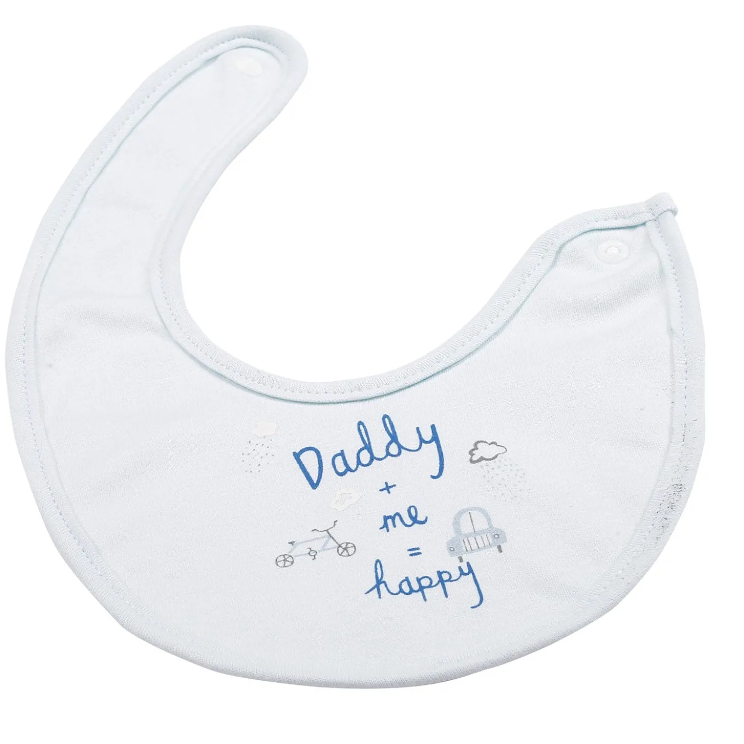 Happy Mommy Daddy Blue 3 Pk Bibs