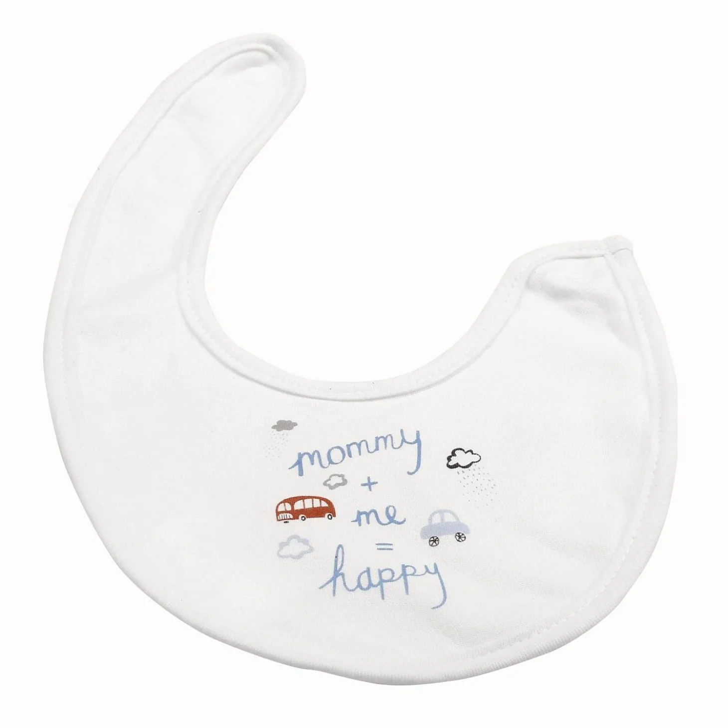 Happy Mommy Daddy Blue 3 Pk Bibs