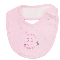 Happy Mommy Daddy Pink 3 Pk Bibs