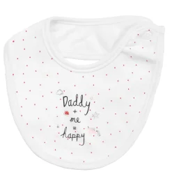 Happy Mommy Daddy Pink 3 Pk Bibs
