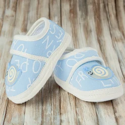 Happy Snail Blue Booties