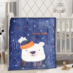Happy Time Blue Two-Ply Blanket