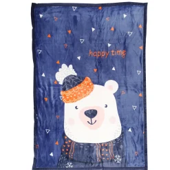Happy Time Blue Two-Ply Blanket