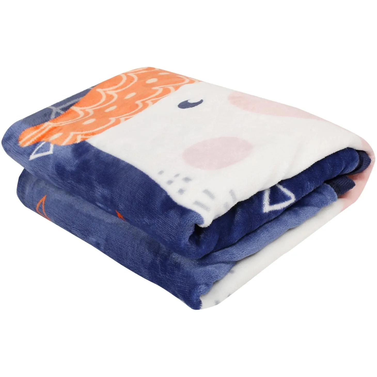 Happy Time Blue Two-Ply Blanket
